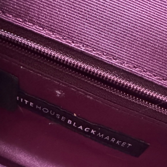 White House Black Market Purple and Gold Clutch - Picture 2 of 3